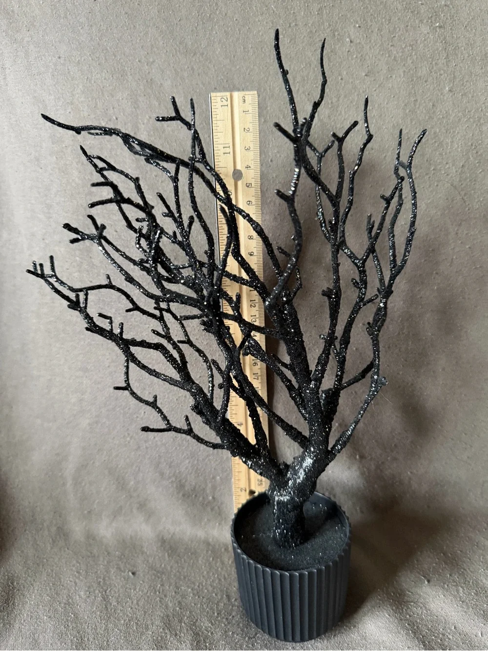 Black Glitter Branch Table Accent - Home Accents